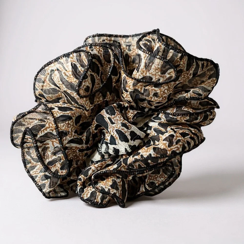 Leopard Hair Scrunchie Clip animal pattern lightweight